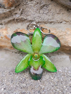 Ciondolo in resina con fiore vero, leggero e luminoso, per borse, zaini o portachiavi