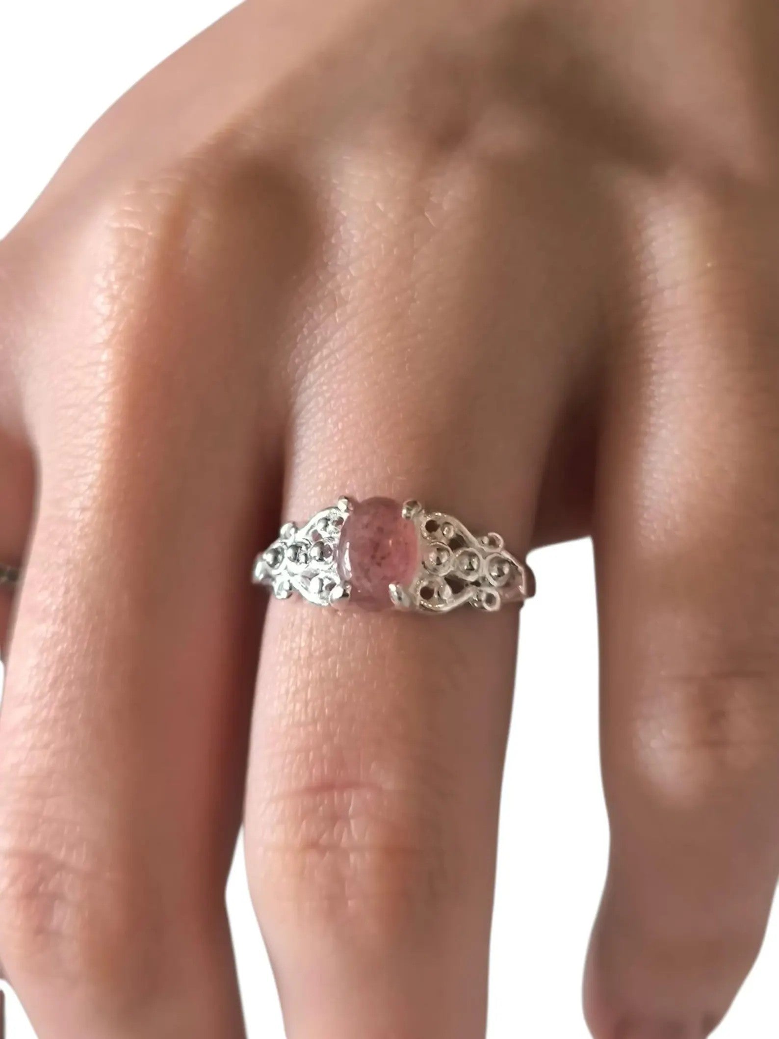 Anelli regolabili in argento con pietre naturali corniola tormalina topazio azzurro e ametista