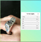 Anello Scultoreo in Argento con Ametiste e Quarzo Bianco in Resina Artistica – Pezzo Unico Fatto a Mano