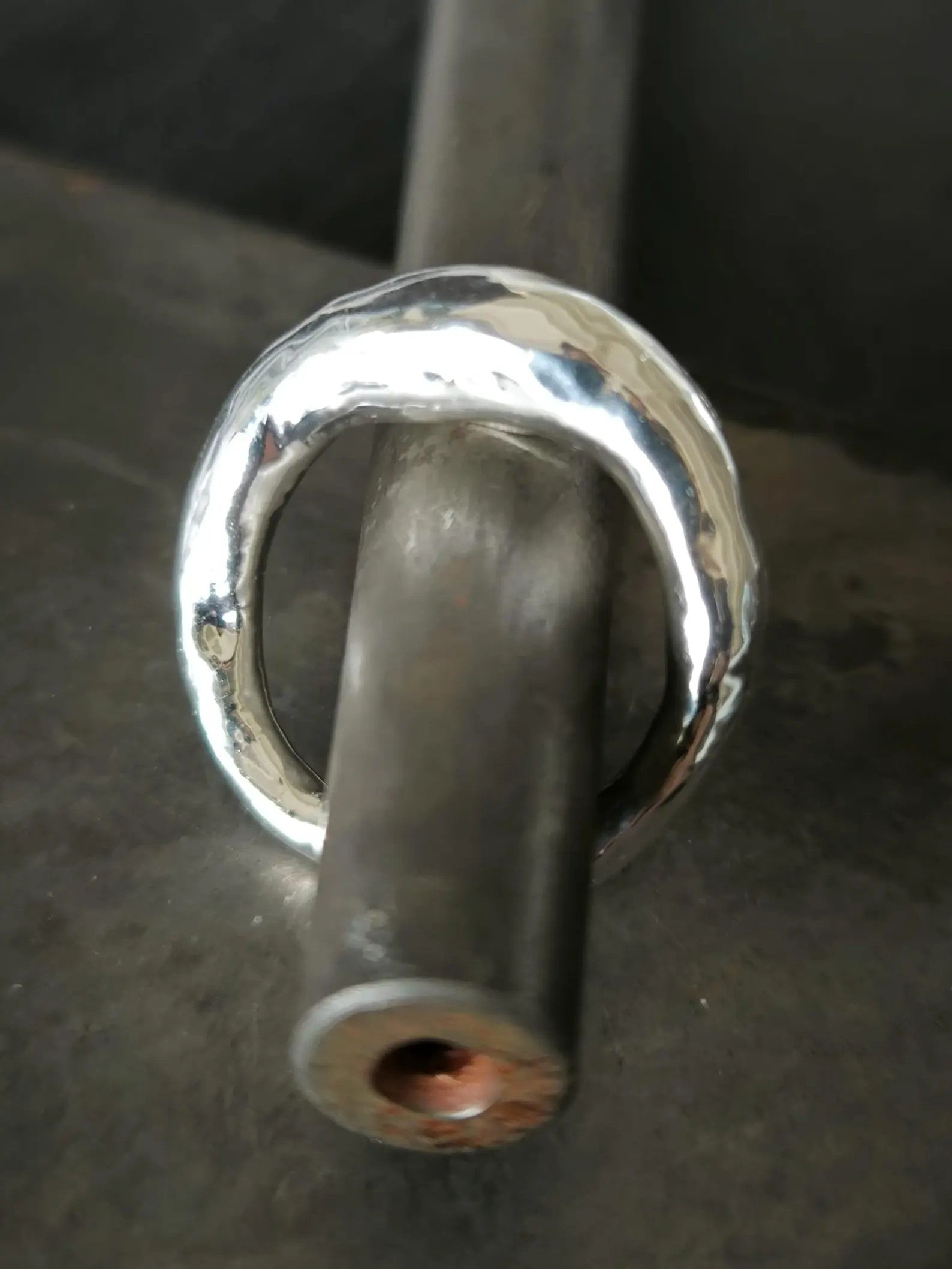 Anello in argento puro su base resina misura 18 gioiello artigianale elegante