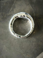 Anello in argento puro su base resina misura 18 gioiello artigianale elegante