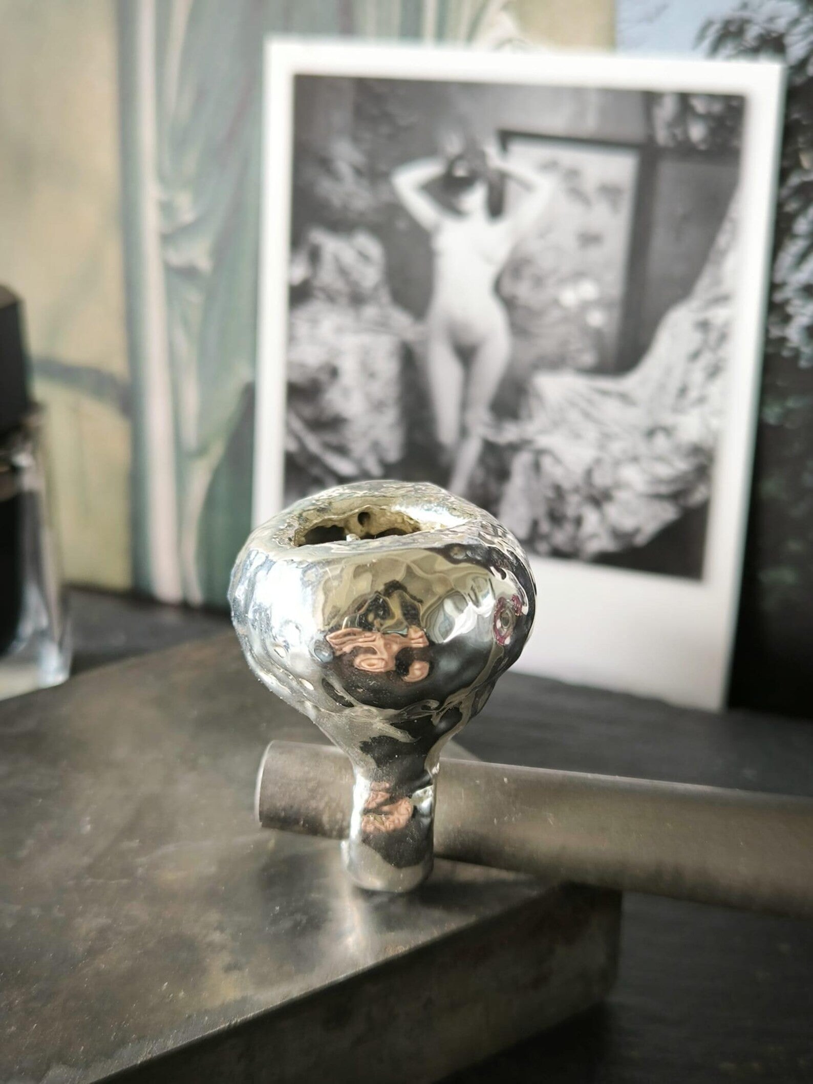 Anello in argento e resina artistica fatto a mano misura 14 gioiello artigianale
