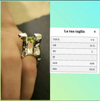 Anello scultura in argento e resina artistica con peridoto verde naturale