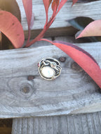 Anello in argento con perla centrale e tormaline naturali
