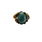 Gioiello di lusso: anello in argento con Larimar naturale 10 carat