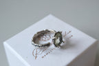 Anello di fidanzamento in argento con quarzo citrino naturale ovale da 6 carati