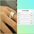 anello sterling argento resina artistica enchanted astratto