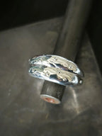 anello sterling argento resina artistica enchanted astratto