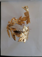 bracciale schiava bronzo oro 24k galvanizzato regolabile artigianale elegante