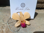 Collana artigianale con fiore vero, idea regalo raffinata per lei
