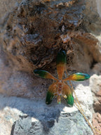 collana orchidea cambria resina catenina oro acciaio gioiello botanico