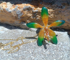 collana orchidea cambria resina catenina oro acciaio gioiello botanico