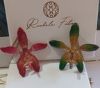 collana orchidea cambria resina catenina oro acciaio gioiello botanico