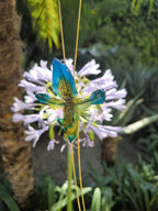 “Collana con orchidea rara Paphiopedilum inglobata in resina”