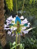 “Collana con orchidea rara Paphiopedilum inglobata in resina”