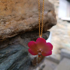 collana orchidea vanda rosa in resina elegante