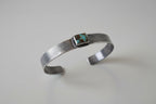 Set di tre bracciali unisex in argento 925 regolabili con nido d’ape e turchesi naturali