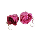 Gioielli floreali unici fatti a mano in Italia, realizzati con veri fiori naturali in resina colore Rosa