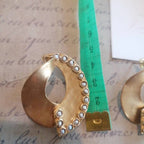 Orecchini intrecciati a mano oro opaco con perle naturali o turchesi naturali