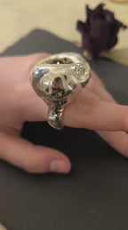 Anello in argento e resina artistica fatto a mano misura 14 gioiello artigianale