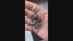 Ciondolo artigianale in argento stile organico con corindone, ametista, tormaline e labradorite blu